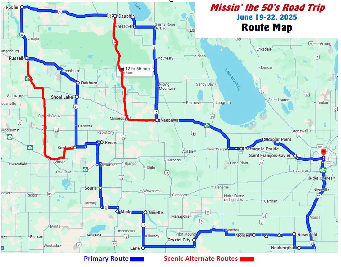 Missin the 50s route map